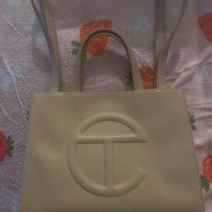 Telfar Shmedium Tan Shopping Bag